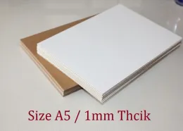 Carte 20 fogli dimensioni A5 cuscinetti per trucioli di carta scrapbooking kraft white cardboard da 1 mm di cartoncino di spessore