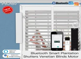 Tuya Bluetooth Control Smart Blinds ajustáveis ​​Motor USB Charging Plantation Shutters Janela Smart Life Alexa Google Voice Home Co6368821