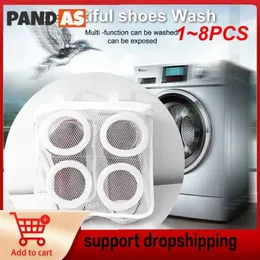 ランドリーバッグ1-8pcs洗濯機シューズバッグ旅行靴保管ポータブルメッシュ防止保護服