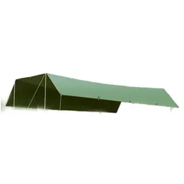 Namioty i schroniska bez słupów 6x8m Duży baldachim Waterproof Oxford Sier Coated Outdoor Cam Cam Sunshelter Tarp Więcej wiszących punktów DHO6V