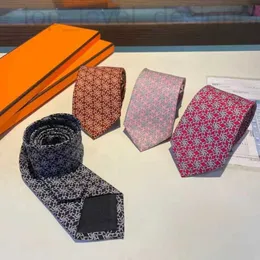 Pescoço Relacionamento do pescoço Designer 2023 Brand Men's Tie Quality 100% Silk Ties Business Business Business Gift Box 8.0cm Awhn