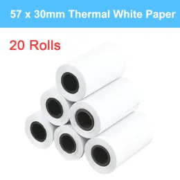 Karten Thermalpapier 57 x 30 mm 20 Rollen POS -Druckerpapierrollen für Mini Mobile POS 58 mm Bluetooth USB Thermosezdruck Druckerpapier