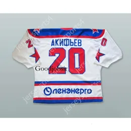 Gdsir Custom BRANCO 20 SKA ST.PETERSBURG KHL HOCKEY JERSEY 2 NOVO Top Ed S-M-L-XL-XXL-3XL-4XL-5XL-6XL