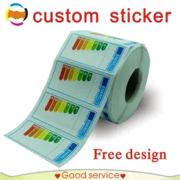 Brushes Custom Sticker Mabel Printing, покрытая бумажная печать, ПЭТ/ПП/Пластиковая виниловая бумага ПВХ прозрачная клейкая клейкая наклейка