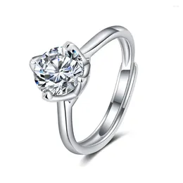 Pierścienie klastra nigdy nie zanikają luksusowy klasyczny 18 -karowy kolorowy pierścień kolorowy 2 cyrkonia Diamant Wedding Somee Women Jewelry Akcesoria