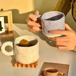 Becher handhaben Reise Keramik Kaffee Espresso -Porzellan lustige Tassen Personalisierte Geschenke Wasser Taza de Cafe Set