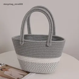 Dinner Package New Wholesale Retail Fried Dough Twists Portable Cotton Woven Bag New Small Hand Carried Womens Vacation Basket