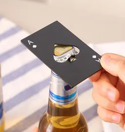 Abridor de garrafa de cerveja de bar de aço inoxidável criativo simples moda refrigerante bebida poker cartão de jogo de poker ace garrafa abridor de tampa 6834564