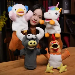 30 -cm zwierzęcy ręka kreskówka Plush Toys Plush Puppets Educational Anime Hand Hand Puppets Udawaj opowiadanie historii dla dzieci dla dzieci 240328