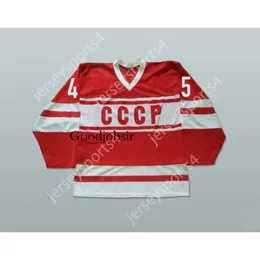 GDSIR Custom CCCP Ryssland Donald Trump 45 Hockey Jersey Fake News New Top ED S-M-L-XL-XXL-3XL-4XL-5XL-6XL