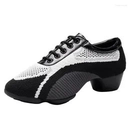 Dansskor andas sneakers för män Kvinnor Dålig Skidproof Soft Sules Latin Ballroom Dancing Jazz Street Plus 45