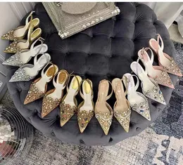 Rene Caovilla Margot zdobyt zamszowe sandały wąż Strass Stiletto szpilki buty damskie na wysokim obcasie luksusowe projektanci kostki buty wieczorne buty imprezowe rc rc