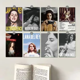 10pcs Singer Lana del Rey Poster Adesivos Impressões de arte para Decoração de Café de Barra de Bal