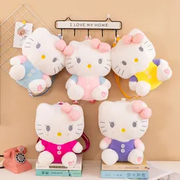 Price all'ingrosso di fabbrica 9 Styles 32 cm Kitty Cat Phlushpack Kuromi Animazione periferica Backpack Bambola per bambini
