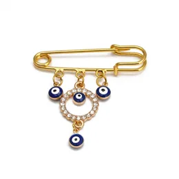 Pins, spille per spille 1pc Turchia blu oculare a sospensione in stile etnico con gufo/hamsa/fascino a mano/albero Clip di fibbia per goccia ot3j8