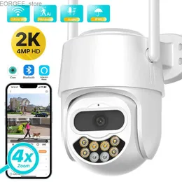 Altre fotocamere CCTV WiFi PTZ Camera 4MP 2K HD HD Sicurezza esterna IP fotocamera AI Rilevamento umano Audio Audio CCTV Video Surveillance P2P Camera ICSEE Y240406