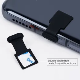 Anti-L-Lost Waterproof Dust Plug Phone Dustproof Plug Integrated Charging Port Silicone Stopper för Micro USB Type-C IOS Apple