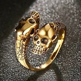 Hiphop Style Skull Ring★目を引く Punk Hip Hop Magician Jewelry - Stainless Steel Skull Rings