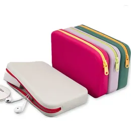 Duffel Bags Square Silicone Cosmetic Storage Bag Large Capacity Travel Makeup Brush Holder Portable Waterproof Organizer