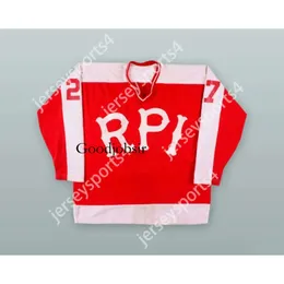 Gdsir Custom JAK BESTLE 27 RPI RENSSELAER POLYTECHNIC INSTITUTE ENGINEERS MAGLIA ROSSA DA HOCKEY NUOVA Top Ed S-M-L-XL-XXL-3XL-4XL-5XL-6XL