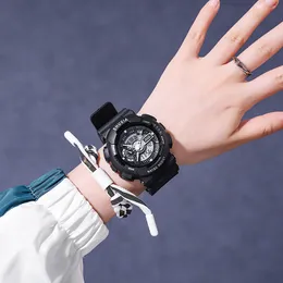 Podwójny wyświetlacz Multi Funkcjonalny styl sportowy w stylu sportowym dla mężczyzn i kobiet Watch Student Trend Electronic Watch Student Student Nightlight Tide Prezent urodzinowy