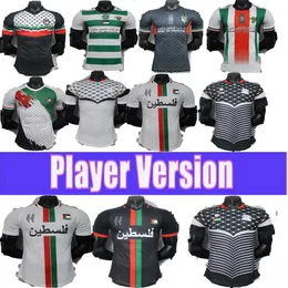 2024 2025 Palestina di alta qualità e numerosi nuovi modelli da scegliere tra la maglia di calcio a casa via Black White 24 25 CD Palestino Nome personalizzato Shirt Payer Versione