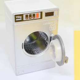 Kitchens Play Food Dolls House Washing Machine 1/12 Play House Toy Small Washing Machine Toy Pretend Play Toy for Holiday Present Preschool Kids 2443