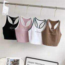 صامتة المرأة الرياضية الرياضية الرياضية Top Brassiere Women Women Vest Tape Tare Gym Yoga Tops Tops Fitness Tank Tops