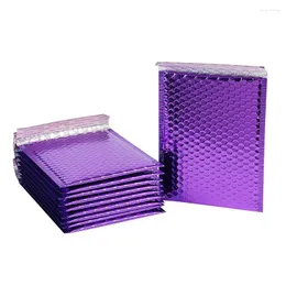 Worki do przechowywania 20pc purpurowe bąbelki mailery foliowe wyściełane aluminizowane pocztowe opakowania Pakujące koperty koperty