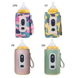 1pc Baby Bottle mais quente garrafa de alimentação de tampa de aquecimento de tampa mais quente fórmula de leite aquecedor usb aquecedor de garrafa ao ar livre 240319