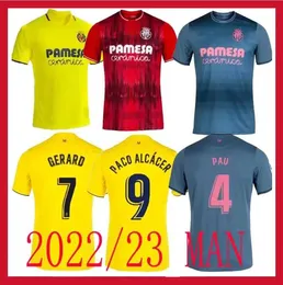 2024 Villarreal CF S.Cazorla 축구 유니폼 23 24 DIA GERARO Chukwueze Camiseta 델 셔츠 Parejo Alcacer Moi Gomez 남자 키트 전체 세트 축구 셔츠