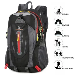 Bolsas 40L Large Sport Cycling Backpack Outdoor EDC Backpack Softback Softback Breto à prova d'água Campo de caça de camping para homens Mulheres