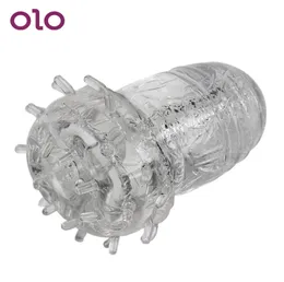 OLO MĘŻCZYZNA MASTURBATOR PENIS MASAM MASY MAJĄCE JELLY SILICONE CIPSY SEX TOY FOR Men Transparent SH1908021429667