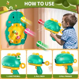 Dinosaur Sticky Ball Gun Throw Dartboard Target Shooting Launcher Kid Party Interactive Game Outdoor Sport Toy for Children Regalo per bambini