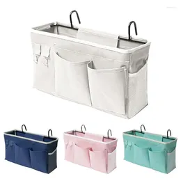 Storage Bags Nightstand Pockets For Books Remote Control Holder Bedside Bag Hanging Organization Keys Mobile Phones Glasses