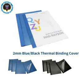 Покрытие A4 Thermal Specting Cover: Rayson 2mm Pvc Plining Cover, до 18 листов, 10/20 ПК, синий/черный, для документов.
