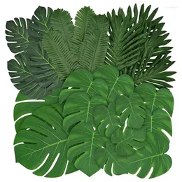 Декоративные цветы 84 шт. 6 видов искусственные листья пальмовых листьев