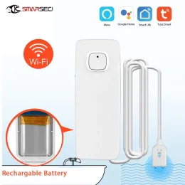 Детектор Smarsecur Smart Life Wireless Smart Rechargable Wi -Fi Утечка утечки воды управление приложениями Tuya Smart