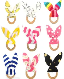 木製の歯のウサギ耳lycra wood天然かわいいティーザー給餌生態学的モンテッソーリSoother Safety Organic Cotton Bunny Sensory1126849