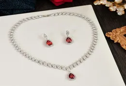 Elegant Charm Bridal Jewelry Sets Classical Rhinestone Water Drop Party Wedding Jewelry Cubic Zircon Necklaces and Earrings2167691