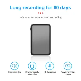 Recorder 5000mAh 60 Tage 60meter Mini Digtal Voice Recorder HID Den 8/32 GB Slient Sound Rekord aktiviertes professionelles Ditachphone+Magnet