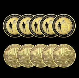 5PCSクラフト9月11日の攻撃を覚えている青銅色のメッキチャレンジコインコレクションオリジナルお土産ギフト5110454