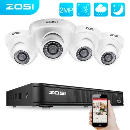 System Zosi 8ch 1080p TVI فيديو مراقبة نظام CCTV مع كاميرات الأمان DVR كاميرا الفيديو للمنزل