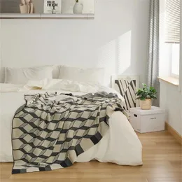 Coperte Nordic Ins Home coperta in cotone a maglia condizionatore di aria da divano naviga