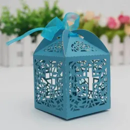 Opakowanie na prezenty 20pcs Cross Candy Box Favors z wstążką Prezenty na urodziny