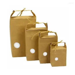 Prezentowa papierowa torba na mąkę ryżu Koparki Mooncakes Portable Puste Universal Food Packaging torebka WB819
