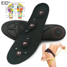 Tillbehör Eid högkvalitativ magnetisk innersula Terapi Magnet Massage Pad Viktförlust Slimmingskuddar Män kvinnor Sko Comfort Foot Care