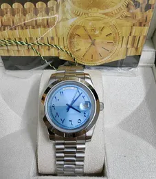 Mans Watch Arab Watch Automatyczne zegarek mechaniczny biznes Montre de lukse oryginalne pudełko Wysokiej jakości luksusowy klasyk 41 mm