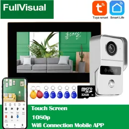 Kamery Fulisual 1080p Tuya Smart Bezprzewodowe Wi -Fi Door Film Telefon Home Intercom System z RFID Doorbell Kamera Odblokuj ruch rekordu