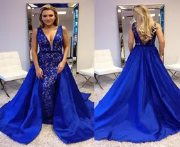 Abiti da sera arabo Dubai con overkirt Appliques in treno staccabile 2019 Celebrity Gowns Occasione speciale Party Party Wea7007045